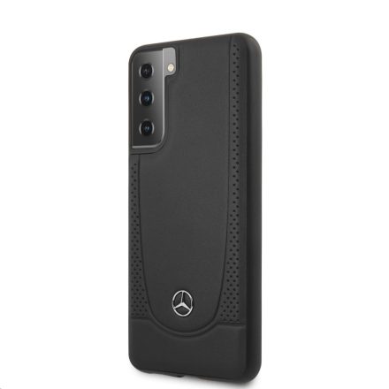 Samsung S21 Mercedes MEHCS21SARMBK Bőr Hátlap - Fekete