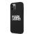 Apple iPhone 12 Pro Max KARL LAGERFELD KLHCP12LSLKLRBK Liquid Silicon Hátlap - Fekete
