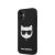 Apple iPhone 12 Mini KARL LAGERFELD KLHCP12SSLCHBK Liquid Silicon Hátlap - Fekete