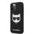 Apple iPhone 12 Pro Max KARL LAGERFELD KLHCP12LSLCHBK Liquid Silicon Hátlap - Fekete