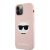 Apple iPhone 12 Pro Max KARL LAGERFELD KLHCP12LSLCHLP Liquid Silicon Hátlap - Rózsaszín