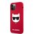 Apple iPhone 12 Pro Max KARL LAGERFELD KLHCP12LSLCHRE Liquid Silicon Hátlap - Piros
