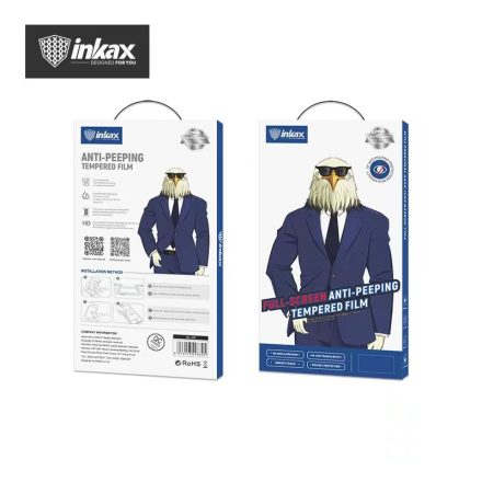 Apple iPhone 12 Pro Max Inkax GL-06 Anti-Peeping 2.5D Full Üvegfólia - Fekete