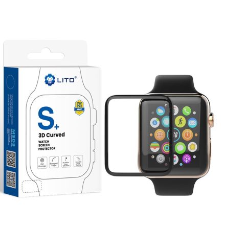 Apple iWatch 1/2/3 38mm Lito S+ 3D PMMA Fólia  - Átlátszó