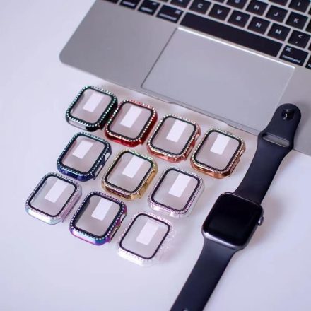 iWatch 4/5/6/SE 44mm Lito S+ Köves Üveg Előlap - Piros