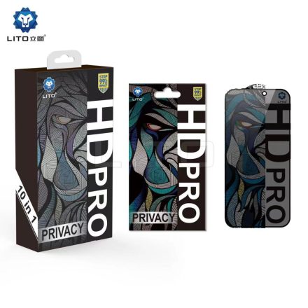 Apple iPhone 11 Pro/XS Lito HD Pro ESD Privacy 2.5D Full Üvegfólia - Fekete