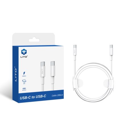 Lito Original PD 18W USB Type-C 2M Adatkábel - Fehér