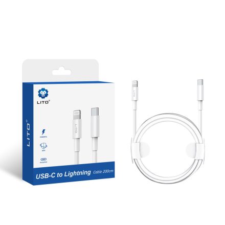 Lito Original PD 18W Lightning 2M Adatkábel - Fehér