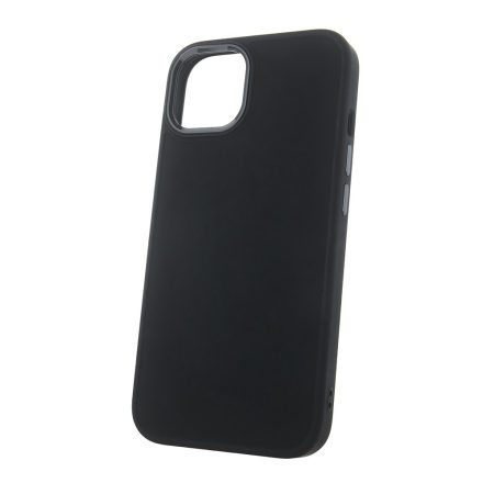 Apple iPhone 12/12 Pro Silicon Satin Hátlap - Fekete