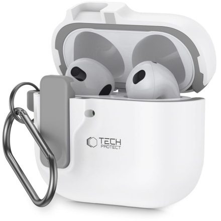 Apple AirPods 4 Tech-Protect Biztonsági Tok - Fehér