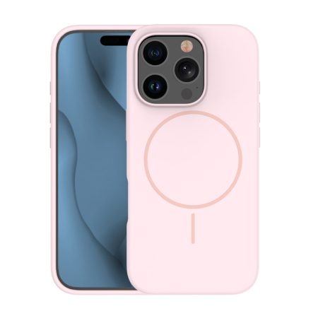 Apple iPhone 12/12 Pro Silicon Magsafe Hátlap - Rózsaszín