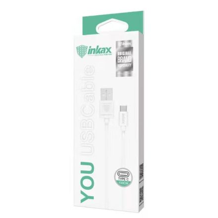INKAX CK-01 USB Type-C 1M Adatkábel - Fehér