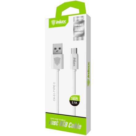 INKAX CK-51 USB Type-C 1M Adatkábel - Fehér