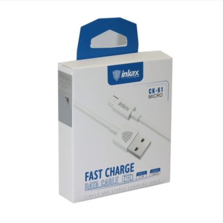 INKAX CK-61 Micro USB 1M Adatkábel - Fehér