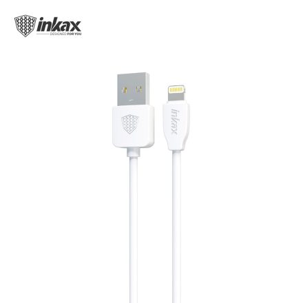 INKAX CK-65 Lightning 2M Adatkábel - Fehér