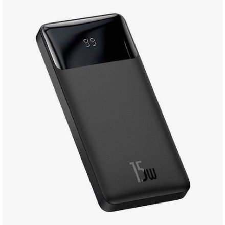 Baseus Bipow Digital 15W PD QC 3.0 + PD 10000 mAh Powerbank - Fekete