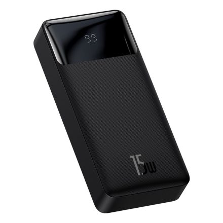 Baseus Bipow Digital 15W PD QC 3.0 + PD 20000 mAh Powerbank - Fekete