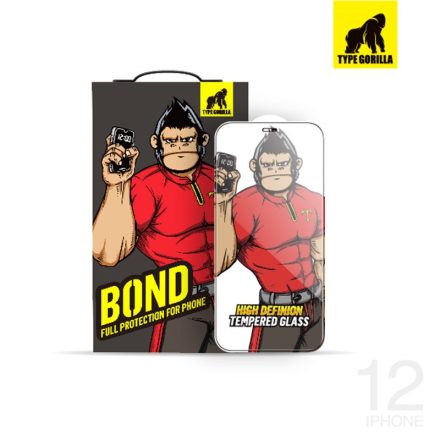 Apple iPhone 12 Pro Max TG Bond Narrow Border 2.5D Full Üvegfólia - Fekete