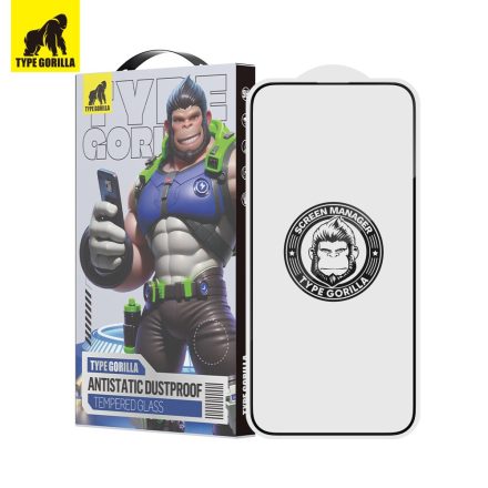 Apple iPhone 12 Pro Max TG ESD Anti-Static 2.5D Full Üvegfólia - Fekete