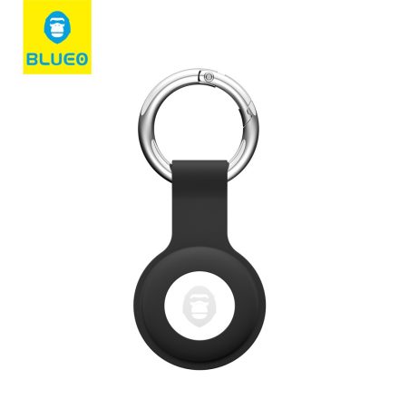Blueo Apple AirTag Liquid Silicon Tok  - Fekete