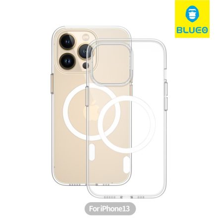 Apple iPhone 13 Blueo Crystal Pro Drop Magsafe Hátlap - Átlátszó