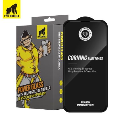 Apple iPhone 12 Pro Max TG King Kong Gorilla 10 Darabos 2.5D Üvegfólia - Fekete