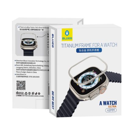 Apple iWatch Ultra 49mm Blueo Exkluzív Titánium Keretes Zafírüveg - Átlátszó