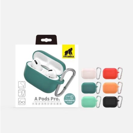 TG AirPods Pro Liquid Szilikon Tok - Narancssárga