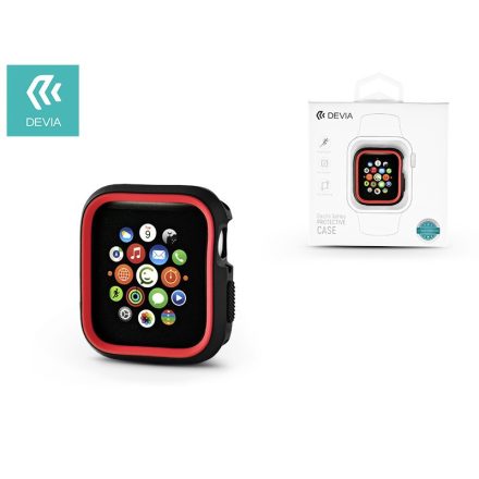 Apple iWatch 4/5/6/SE Devia Dazzle TPU Tok - Fekete/Piros