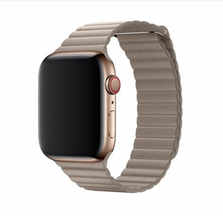 Apple iWatch Devia Elegant Leather Loop 38/40/41mm óraszíj - Bézs
