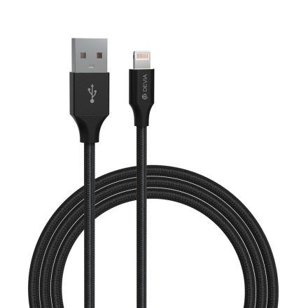 DEVIA EC404 Gracious 2.4A Lightning 1M Adatkábel - Fekete