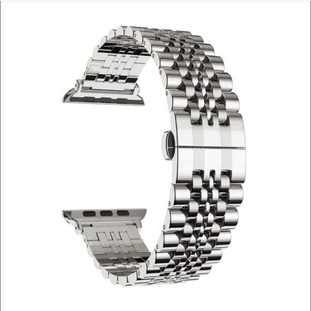 Apple iWatch Devia Stainless Steel Link 38/40mm óraszíj - Ezüst