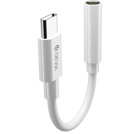 Devia EC608 USB Type-C Audió és Töltő Adapter - Fehér