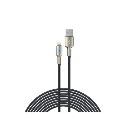 DEVIA EC417 Mars Zinc Aloy 2.1A Lightning 1.5M Adatkábel - Fekete