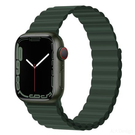 Apple iWatch Devia Delux Sport 3 Silicone Magnet 38/40/41mm Óraszíj - Sequoia Green