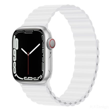 Apple iWatch Devia Delux Sport 3 Silicone Magnet 42/44/45mm Óraszíj - White