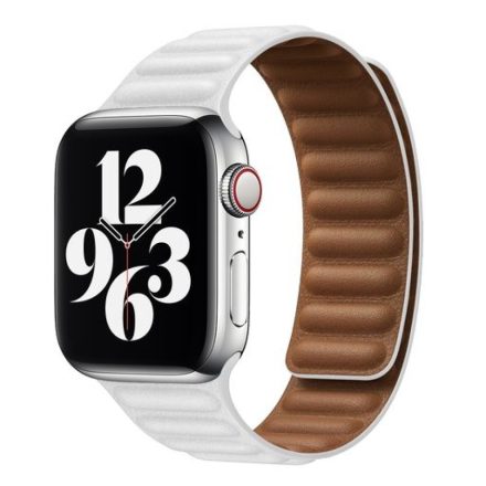 Apple iWatch Devia Elegant Leather Two-Tone 38/40/41mm Óraszíj - White
