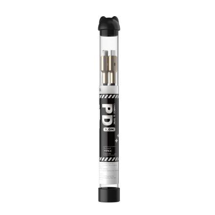 DEVIA EC424 Bubble Fish Zinc Aloy PD 20W Lightning 1M Adatkábel - Fekete
