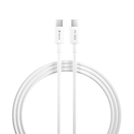 DEVIA EC317 Smart PD 100W USB Type-C 1.5M Adatkábel - Fehér