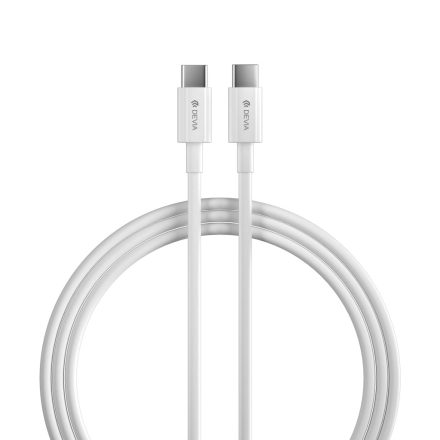 DEVIA EC042 Smart PD 60W USB Type-C 2M Adatkábel - Fehér