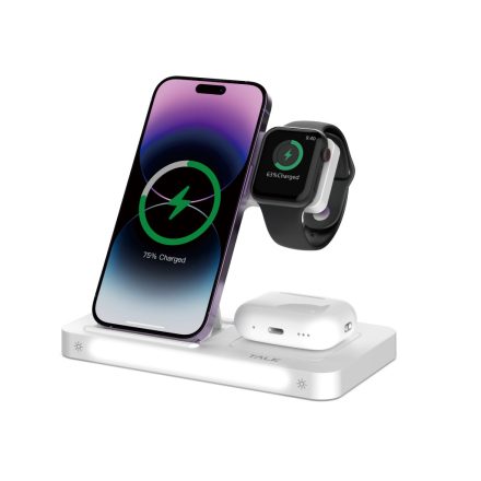 Devia EA405 Smart 3in1 Wireless Asztali Töltő - Fehér
