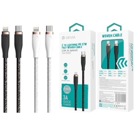 DEVIA EC418 Star PD 27W Lightning 1.5M Adatkábel - Fehér