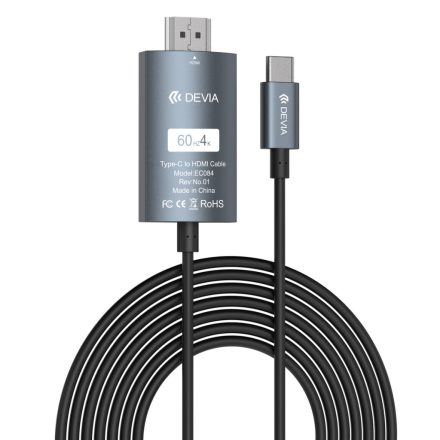 DEVIA EC084 (update) Storm USB Type-C 2M 4K HDMI Kábel - Fekete