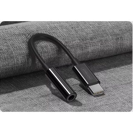 JOYROOM SH-C1 Ben 3.5 Jack/USB Type-C Audió Adapter - Fekete