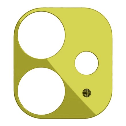 Apple iPhone 11 Joyroom JR-PF043 Knights 3D Fém Kameravédő Üvegfólia - Arany