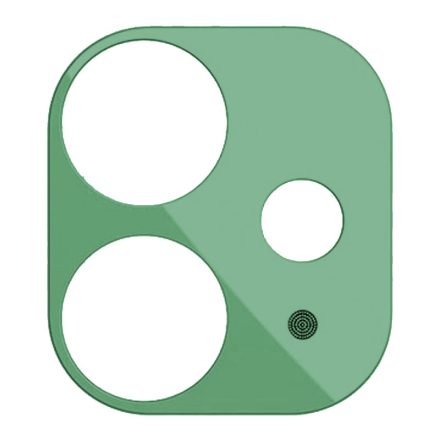 Apple iPhone 11 Joyroom JR-PF043 Knights 3D Fém Kameravédő Üvegfólia - Sötétzöld