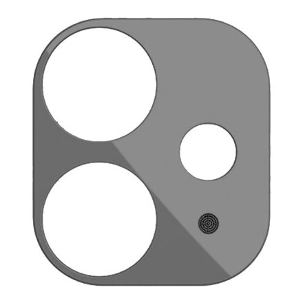 Apple iPhone 11 Joyroom JR-PF043 Knights 3D Fém Kameravédő Üvegfólia - Fekete