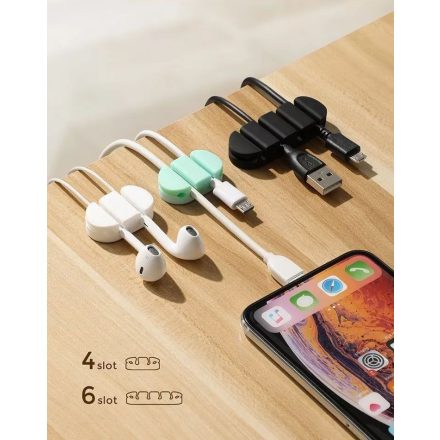 JOYROOM JR-ZS209 6X Kábel Elvezető Adapter  - Fekete