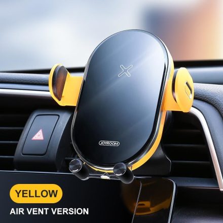 JOYROOM JR-ZS200 Hornet Air Vent 15W Wireless Autós Töltő és Tartó - Sárga