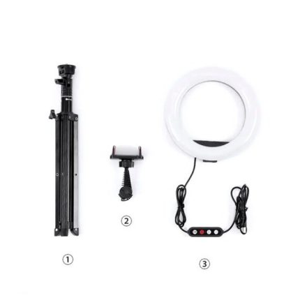 Joyroom JR-ZS228 Multifunkciós LED Selfie Állvány - Fekete